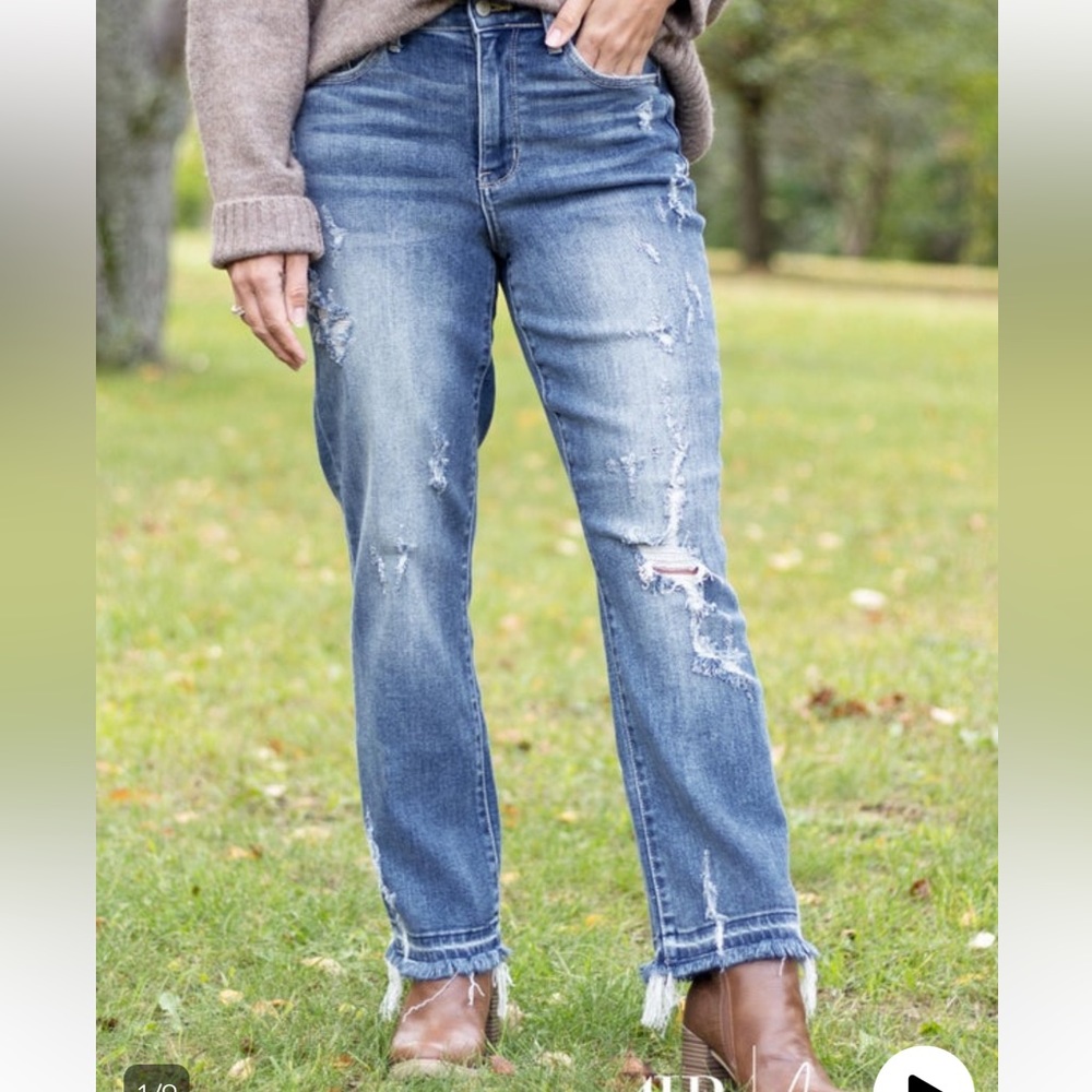 Judy Blue Just Like Candy High-Rise Cropped Straight Denim.  7/28